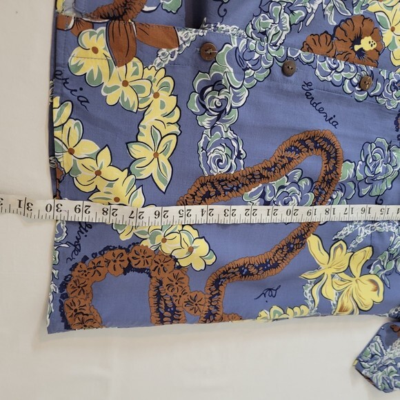 Hilo Hattie Mens Short Sleeve Shirt Blue Floral‎ Size M - Picture 5 of 8